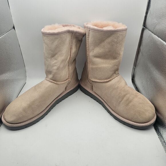 UGG Australia Bailey Bow II Pink Suede Shearling Line Boots Size US 5 - Picture 7 of 14